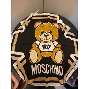 Moschino | teddy-print silk scarf | women | Silk | One Size